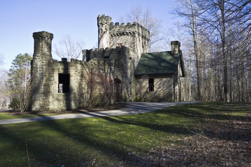 Squire S Castle in the Fall. Stock Photo Image of house, gatehouse