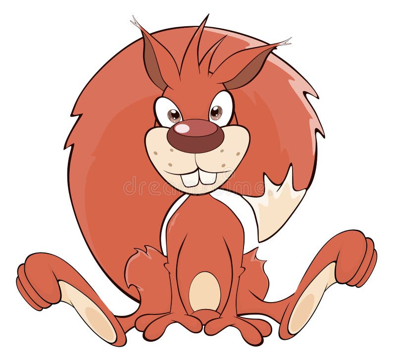 A squirrel cartoon stock vector. Illustration of laugh 46728119