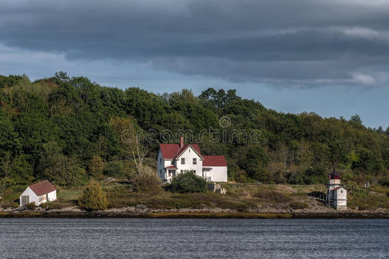 Squirrel Point Light on Arrowsic Island Maine