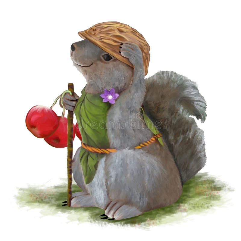 Squirrel Walking stock vector. Illustration of squirrel 16345171