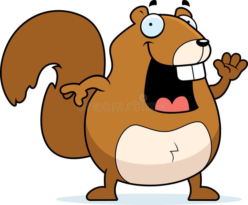 Squirrel Waving stock vector. Illustration of happy, smiling 14111187