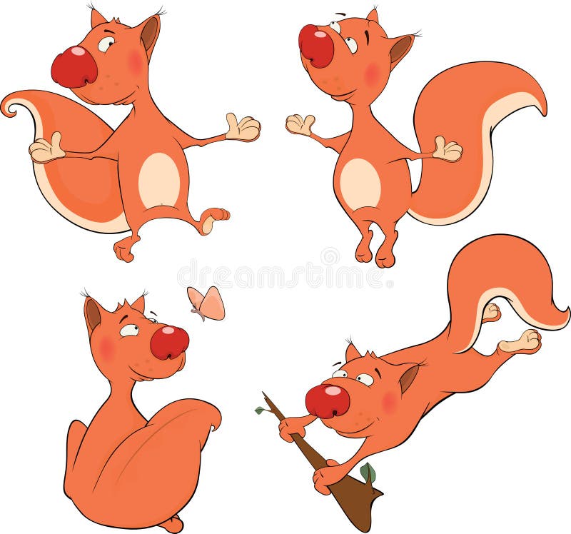 The squirrels clip art stock vector. Illustration of orange 36334644