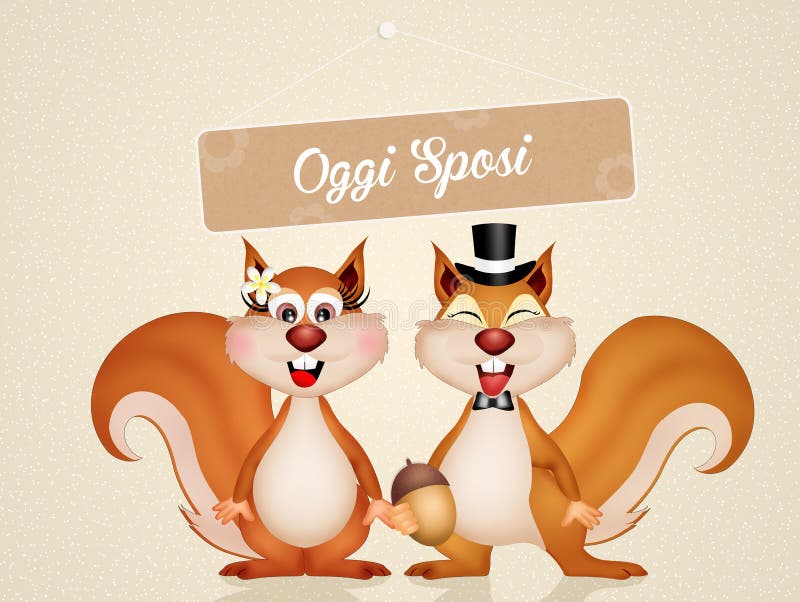 Squirrels in love stock illustration. Illustration of effect 34432523