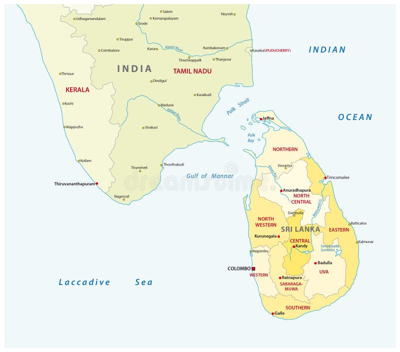 India Map With Sri Lanka