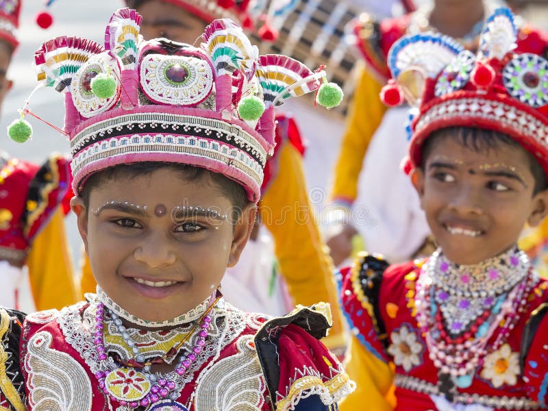 Sri Lankan children involved in the Katina festival . Mirissa, Sri Lanka stock photo Sri Lankan children involved in the Katina festival . Mirissa, Sri Lanka stock photo