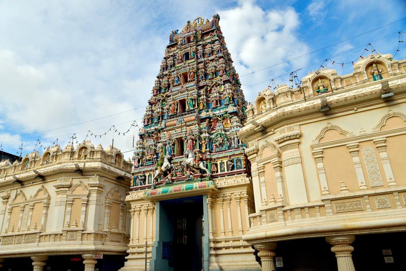Sri Mahamariamman tempel, Kuala Lumpur arkivbilder Sri Mahamariamman tempel, Kuala Lumpur arkivbilder
