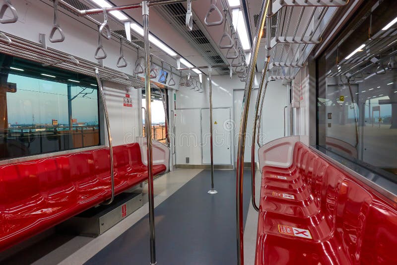 SRT Dark Red Line Bangkok THAILAND-January 07 2022: the Interior of the ...