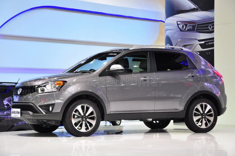 Ssangyong nya Korando W på den 36th Bangkok internationella motoriska showen arkivbild