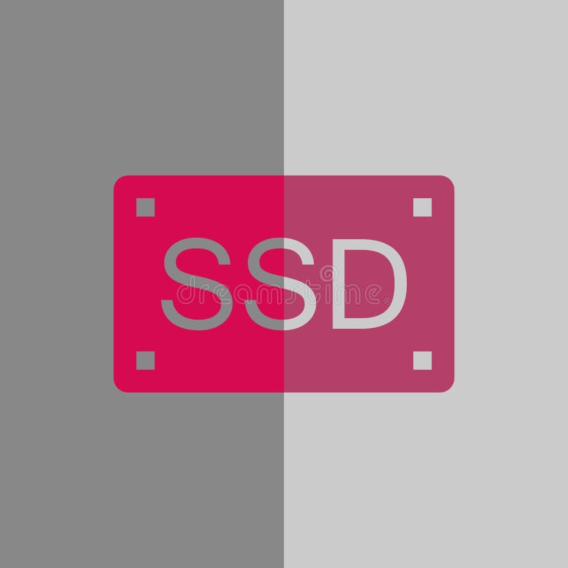 Ssd Icon Stock Vector Illustration Flat Design Stock Vector