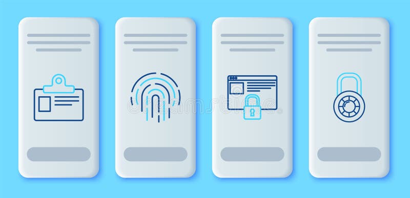 установить отпечаток линии для защиты сайта с помощью значка ssl https и значка замка блокировки безопасного сочетания бесплатная иллюстрация