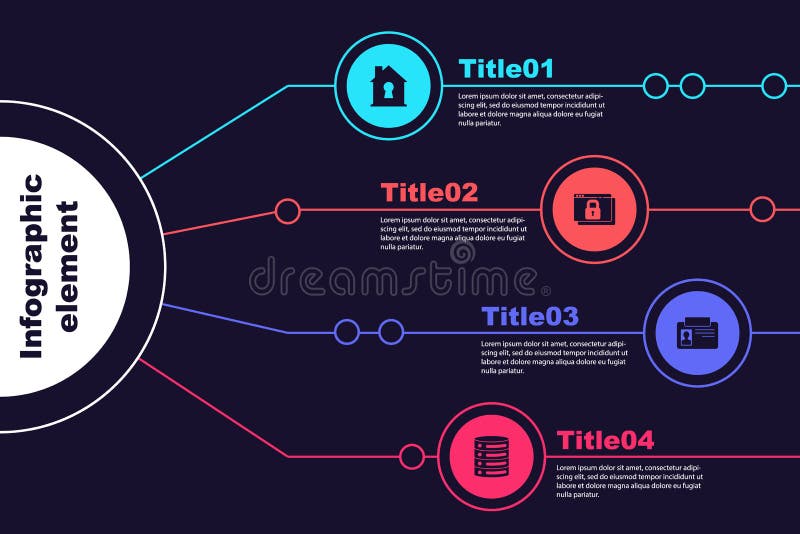 Установить дом под защитой предоставить ваш сайт со значком идентификации ssl, https и веб- небольшого данных sql бесплатная иллюстрация