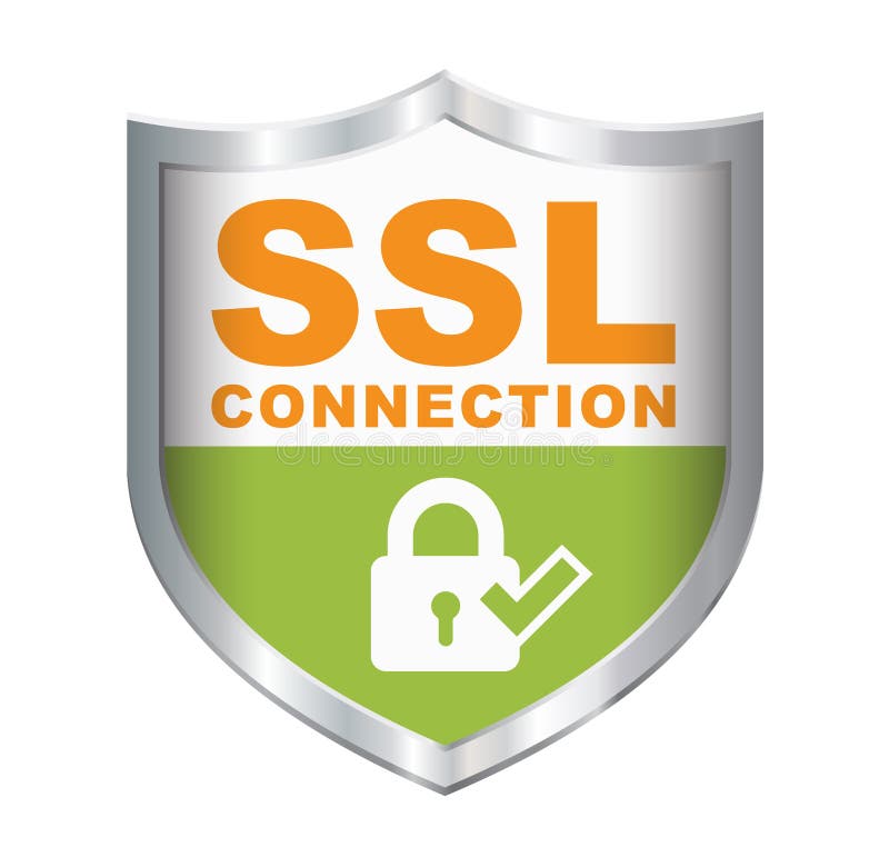 SSL Secure Connection Badge vector illustration