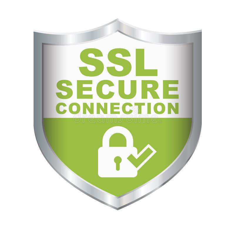 SSL Secure Connection Badge royalty free illustration