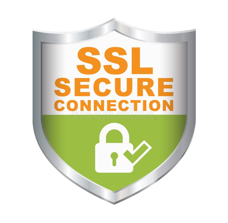 SSL Secure Connection Badge royalty free illustration