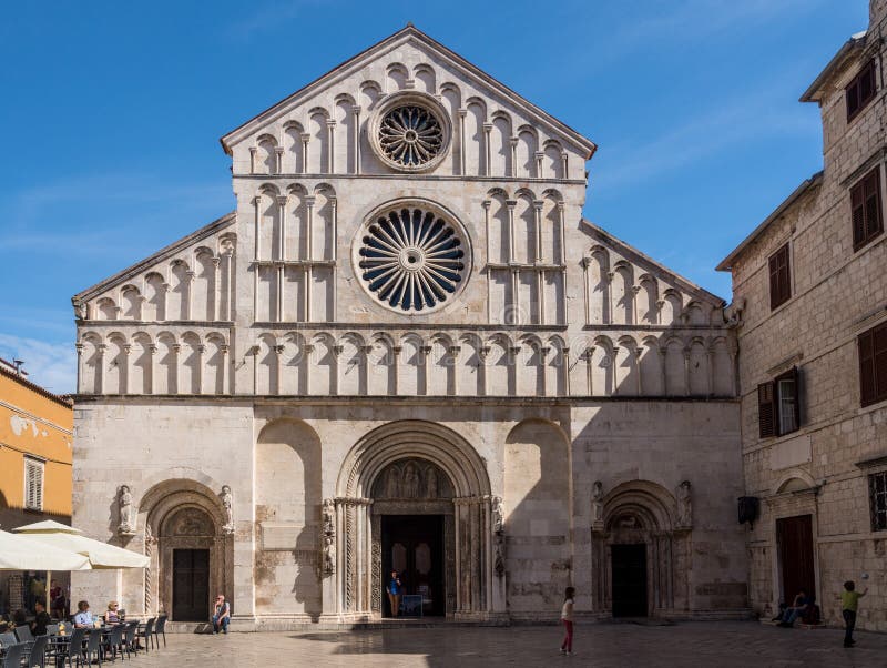 St Anastasia Cathedral in the Old Town of Zadar in Croatia Editorial ...