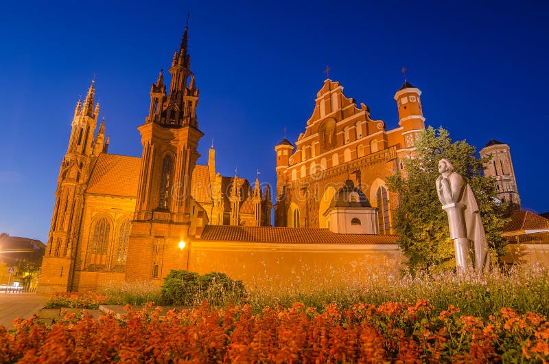 St Anne s and Bernadine s Churches in Vilnius, Lithuania