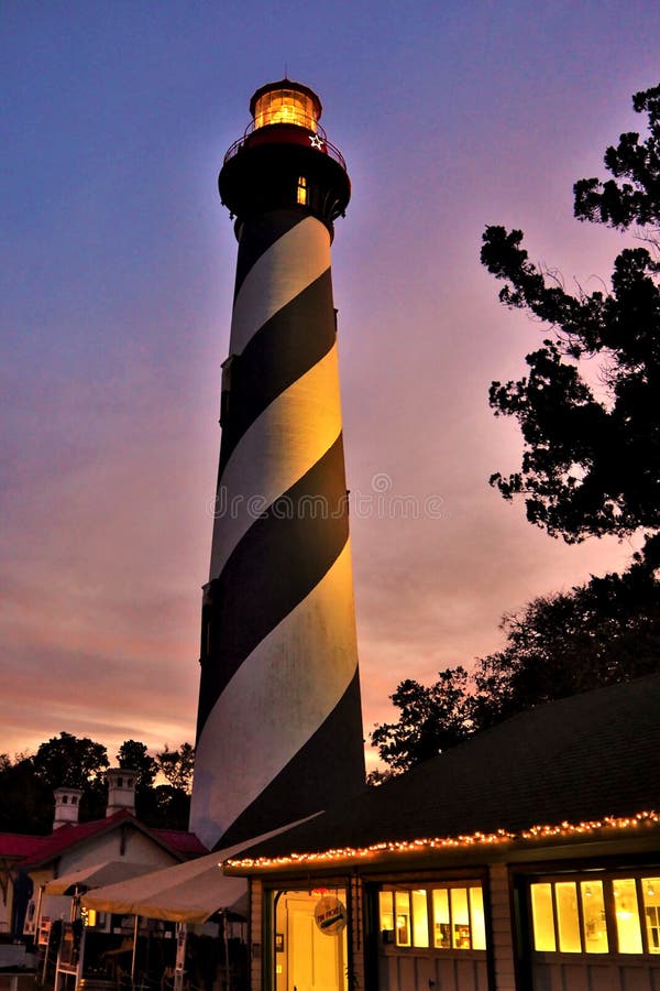 St. Augustine Lighthouse and Maritime Museum Stock Photo Image of