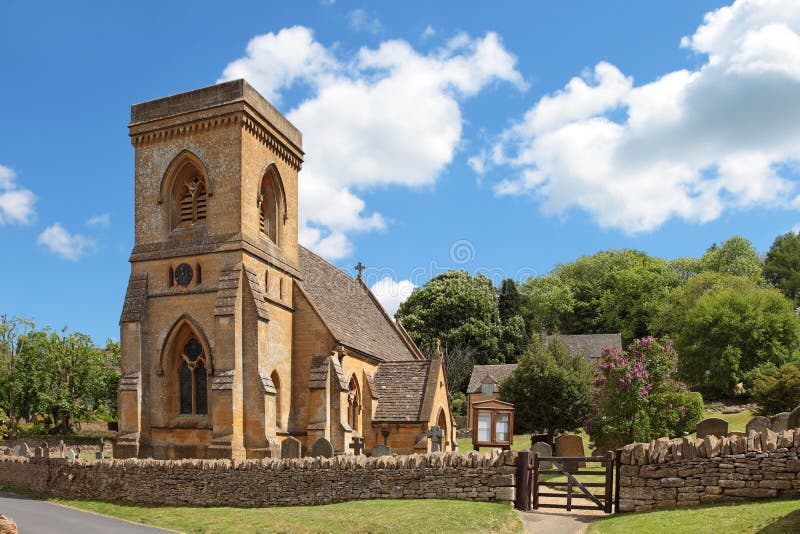 St Barnabas Chruch, Snowshill, Cotswolds royalty-vrije stock fotografie St Barnabas Chruch, Snowshill, Cotswolds royalty-vrije stock fotografie