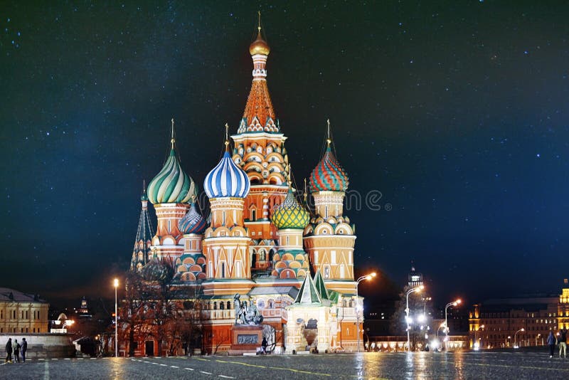 St Basil Cathedral, Moscou Kremlin, nuit
