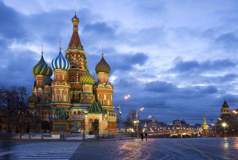 St. Basil s Cathedral on red square in Moscow.