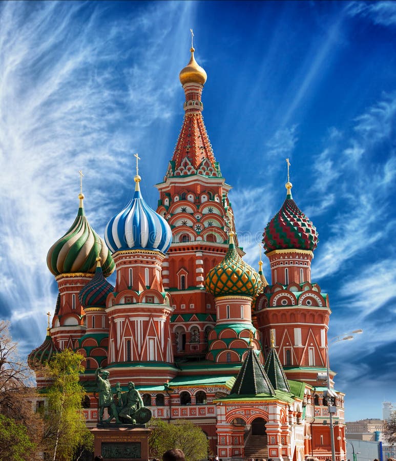 St. Basil's Cathedral on Red Square in Moscow royalty free stock photos St. Basil's Cathedral on Red Square in Moscow royalty free stock photos