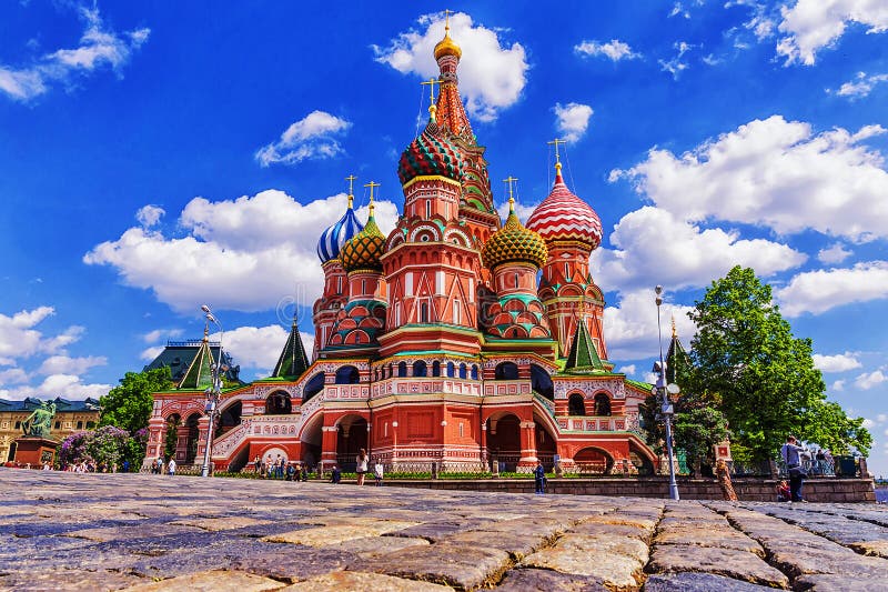 St Basil& x27; собор s в Москве, России стоковые изображения