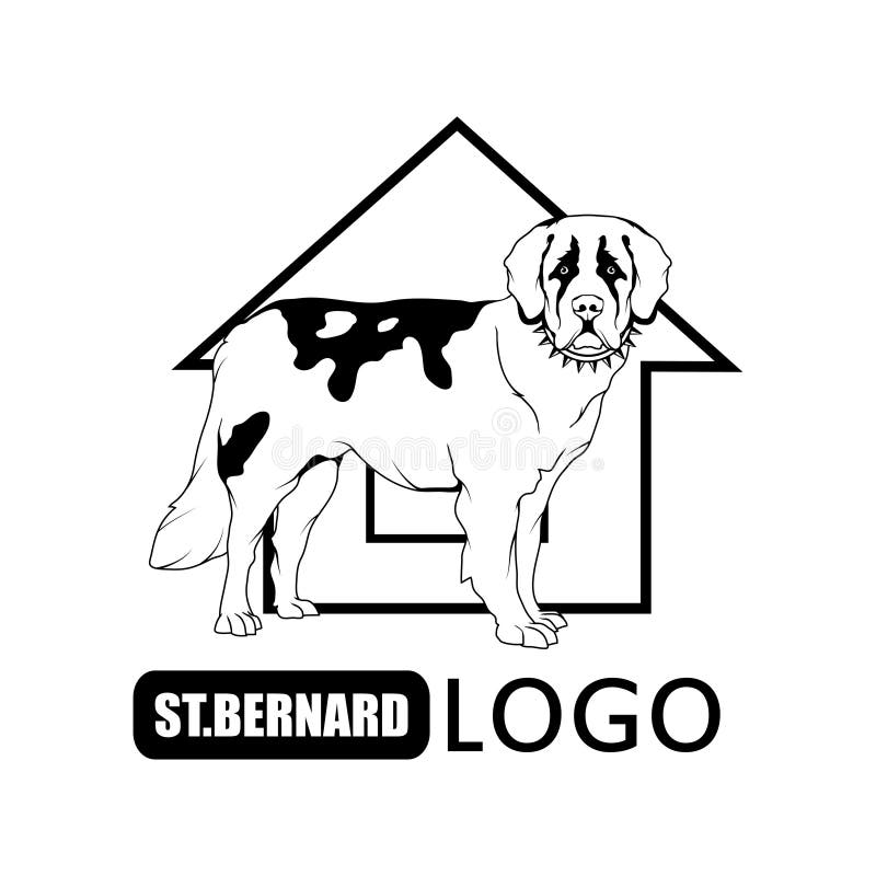 St. Bernard dog logo stock vector. Illustration of help - 103692564
