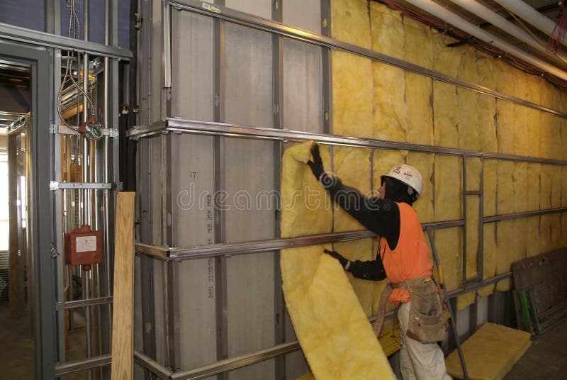  , unito stati dicembre 23, 2008 costruzione lavoratore installazione laminato parete isolamento commerciale l'edificio costruzione.