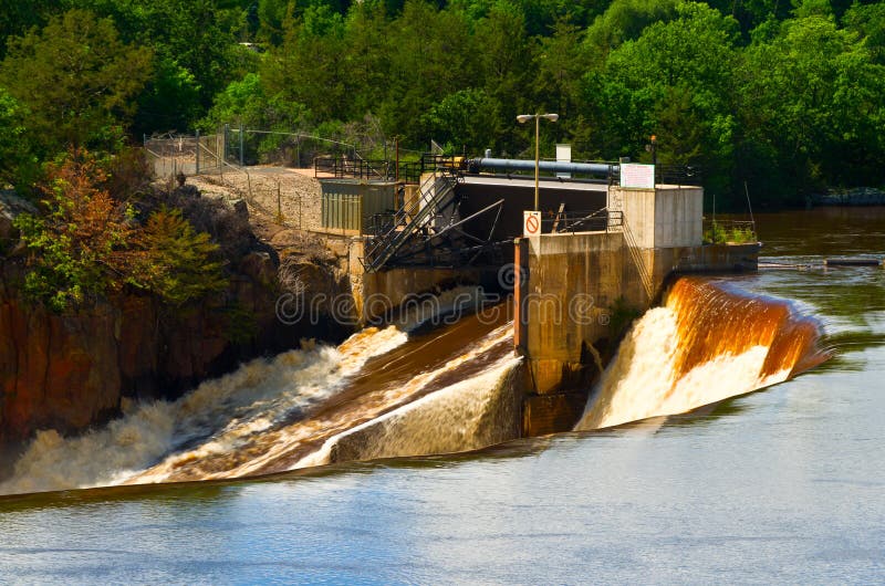 St Croix River Dam stock image. Image of water, power 25741637