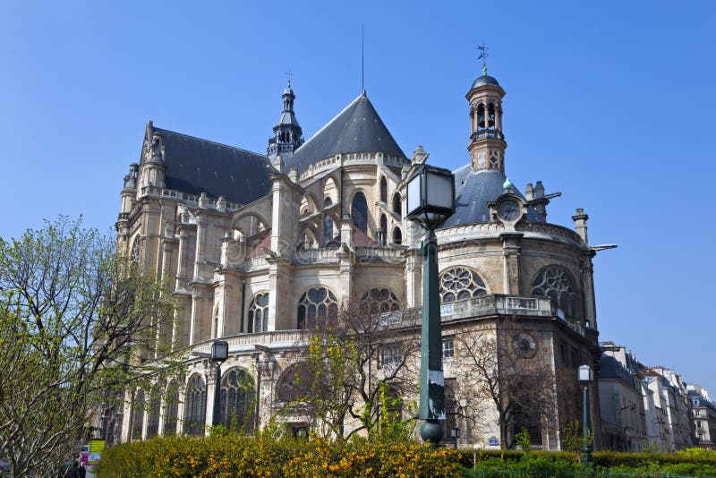 St. Eustache church. stock photos