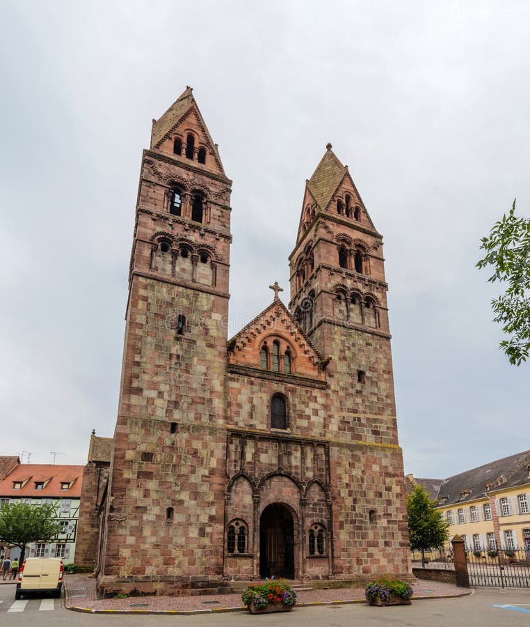 St. Faith's Church, Selestat, Alsace, France royalty free stock photo St. Faith's Church, Selestat, Alsace, France royalty free stock photo
