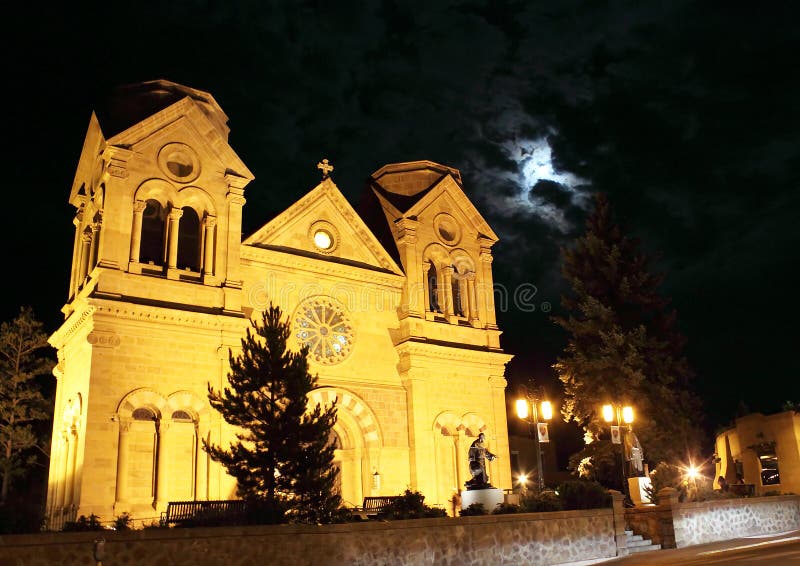 St Francis Cathedral Santa Fe stock image
