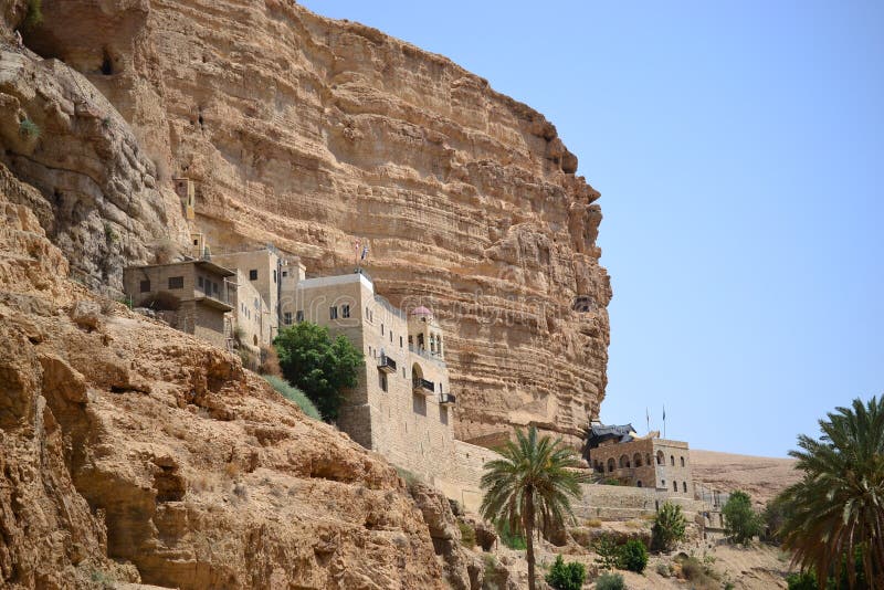 St. George Orthodox Monastery, Wadi Qelt, Judean desert, close to Jericho, Israel. Nahal prat, Mitzpe Yeriho