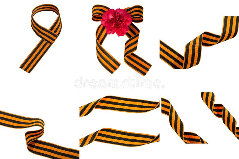 St. George Ribbons Set on White Background Stock Illustration ...