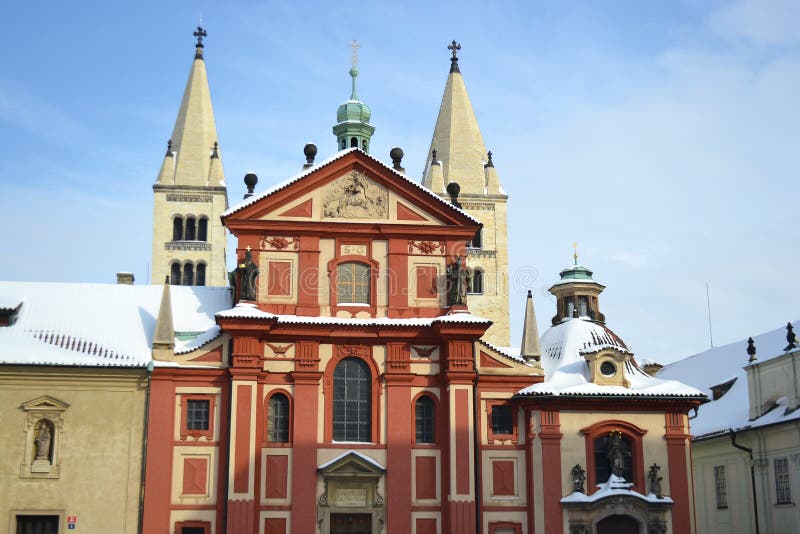 St. Georges basilica in Prague castle area