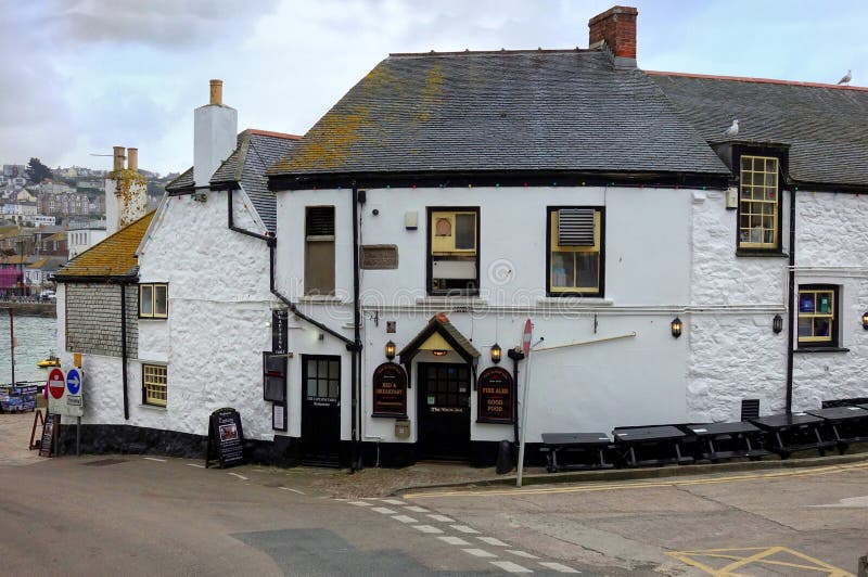 St Ives, Cornwall, UK - April 13 2018: `The Sloop Inn`, a traditional real ale pub in the Cornish fishing village of St Ives.