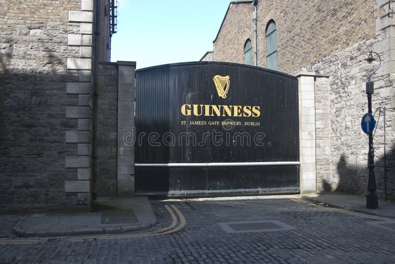 St James Gate, Guinness bryggeri, Dublin stad arkivfoto