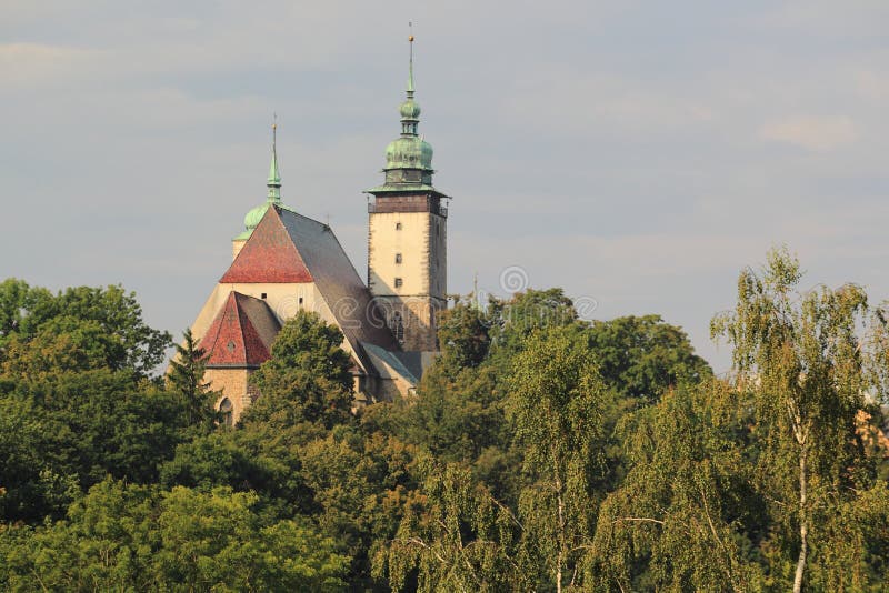 Iglicy St James kościół w Jihlava, republika czech