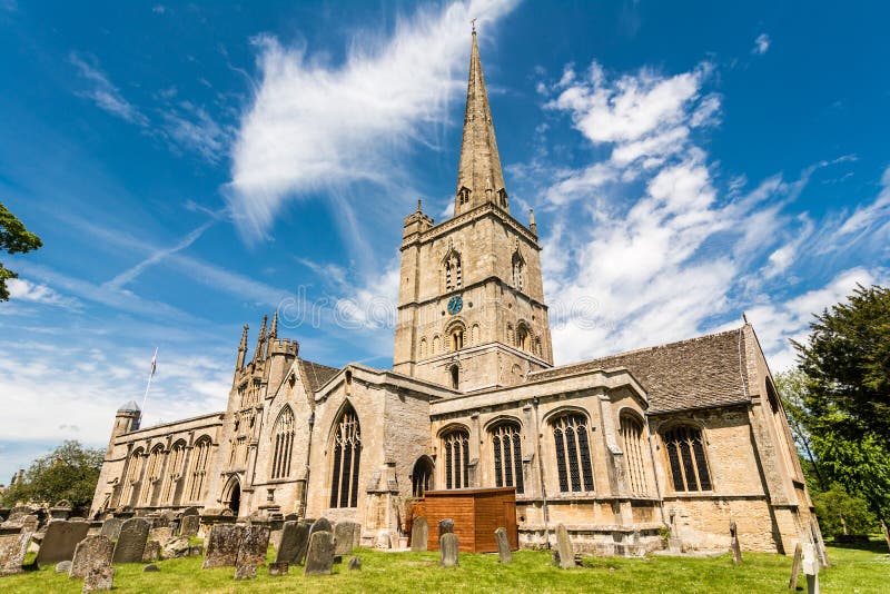 St John baptistkyrkan, Burford royaltyfria foton St John baptistkyrkan, Burford royaltyfria foton