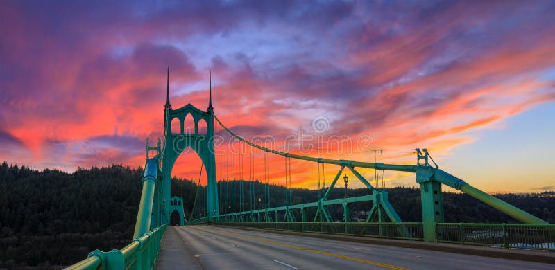 St. John's Bridge in Portland Oregon, USA royalty free stock photos St. John's Bridge in Portland Oregon, USA royalty free stock photos