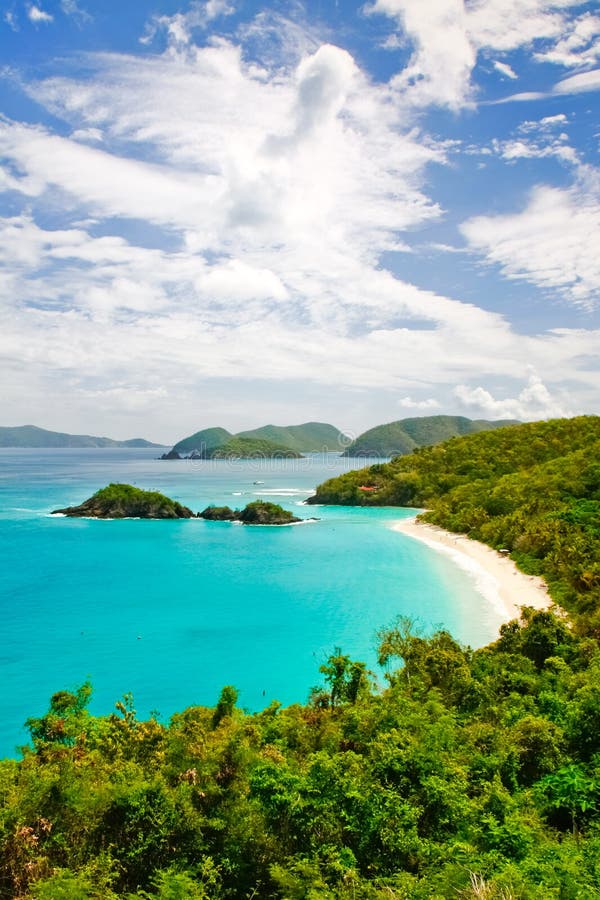 St. John, USVI - Famous Trunk Bay stock image