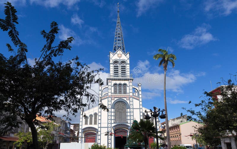St. Louis Cathedral, Fort de France, in the French Caribbean island of Martinique royalty free stock photo St. Louis Cathedral, Fort de France, in the French Caribbean island of Martinique royalty free stock photo