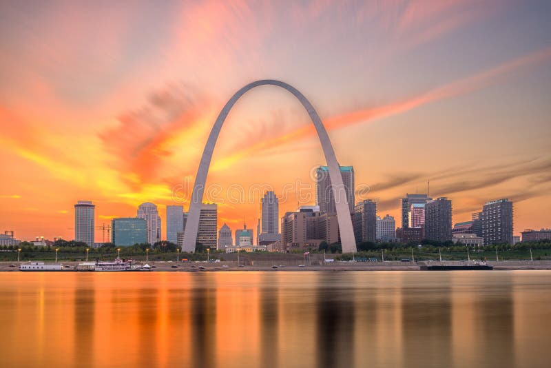 St. Louis, Missouri, USA Skyline stock photography