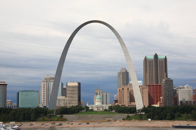 St. Louis Skyline - Gateway Arch royalty free stock photo