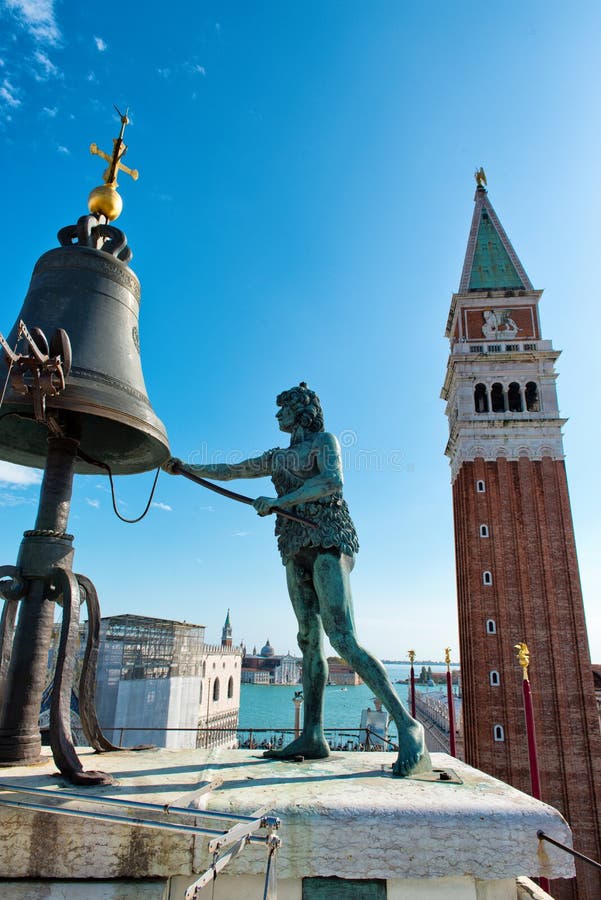 St Mark's Clocktower in Venice, Italy royalty free stock photos St Mark's Clocktower in Venice, Italy royalty free stock photos