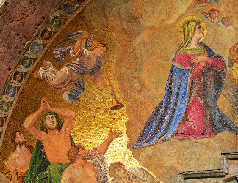 St Mark& x27; s Kathedraal, godsdienstig gouden mozaïek stock foto's St Mark& x27; s Kathedraal, godsdienstig gouden mozaïek stock foto's