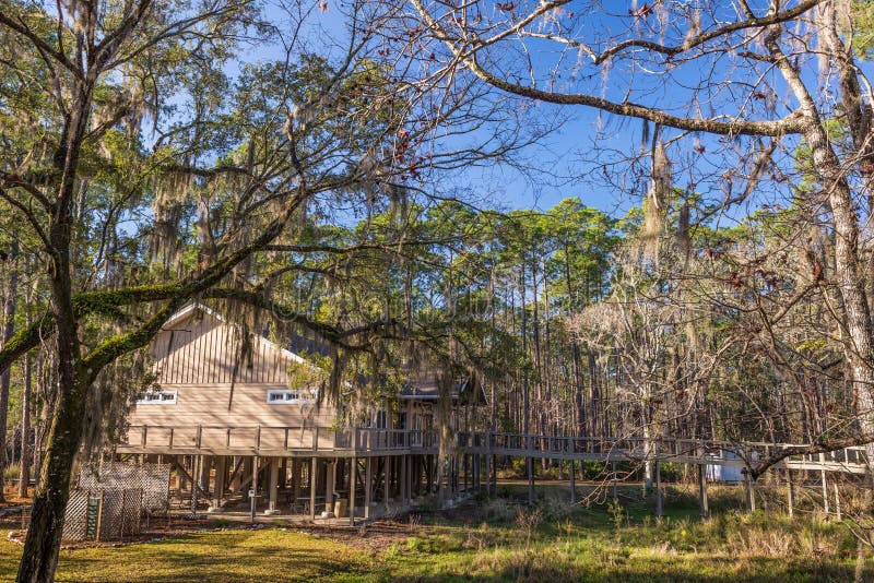 St. Marks National Wildlife Refuge Visitor Center, Florida. St. Marks National Wildlife Refuge Visitor Center near Tallahassee, Florida. Established in 1931 stock photography