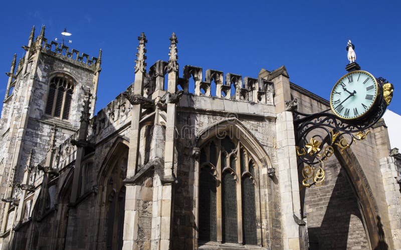 St Martin le Grand Church em York foto de stock