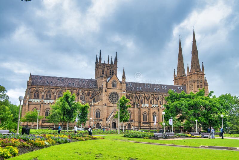 St Mary Cathedral in Sydney, Australia stock photo