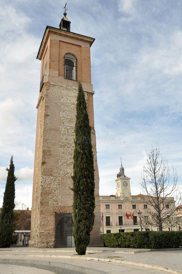 St Mary Tower, Alcala De Henares, Madrid (Spain) Stock Photo Image of